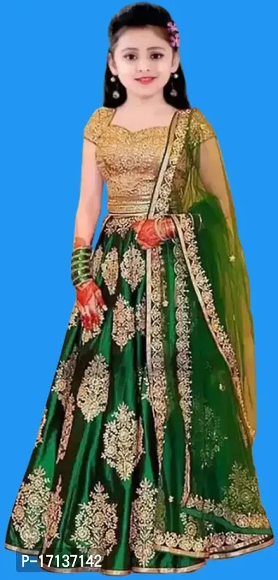 Kids Lehenga Choli Dupatta Set-thumb0