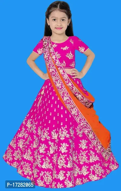 Kids Lehenga Choli Dupatta Set-thumb0