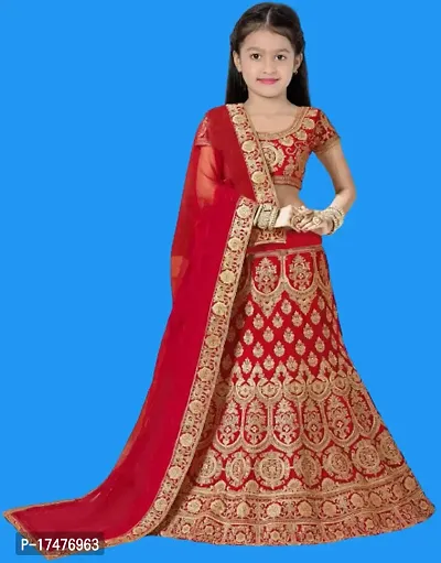 Kids Lehenga Choli Dupatta Set-thumb0