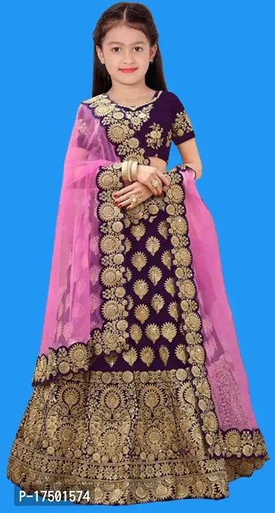 Kids Lehenga Choli Dupatta Set-thumb0