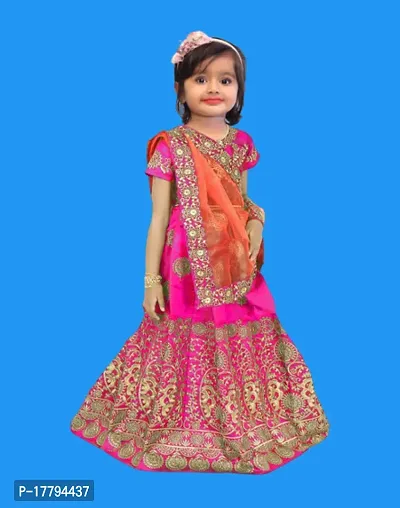 Kids Lehenga Choli Dupatta Set-thumb0