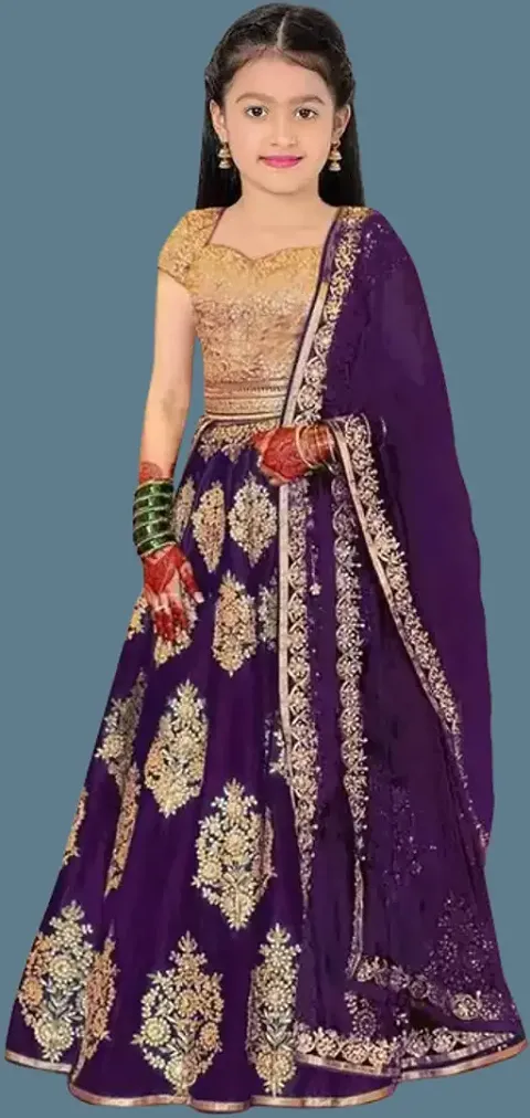 Silk Lehenga Choli and Dupatta Set