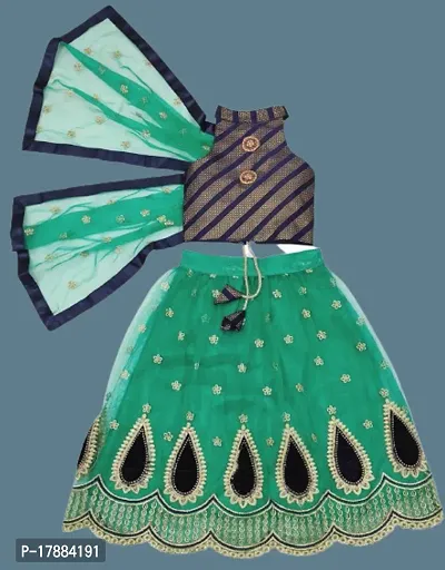 Kids Lehenga Choli Dupatta Set-thumb3