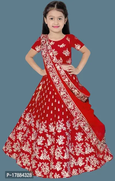 Kids Lehenga Choli Dupatta Set-thumb0