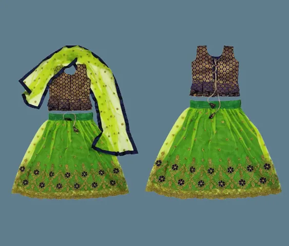 VANSH CREATION Girl's Silk Readymade lehenga choli | girls lehenga