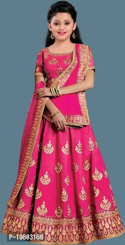 Kids Lehenga Choli Dupatta Set-thumb0