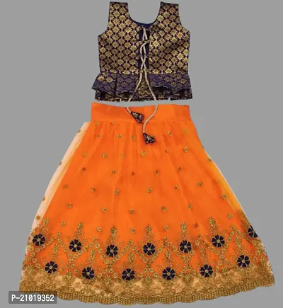 Kids Lehenga Choli Dupatta Set-thumb2