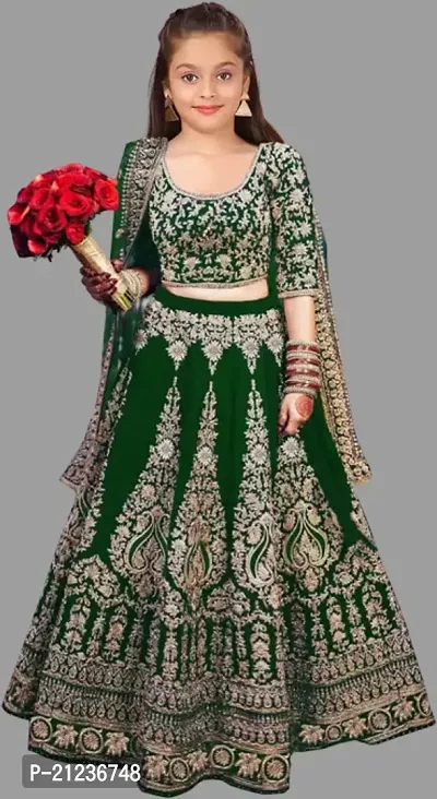 Girls Lehenga Choli Ethnic Wear Embroidered-thumb0