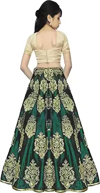 RADHE KRISHNA LACE KIDS LEHENGA CHOLI(Green 5-15Years)-thumb1