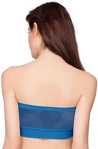 Fancy Blue Cotton Blend Solid Lightly Padded Bras For Women-thumb1