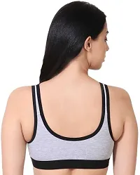 Fancy Black Cotton Blend Solid Non Padded Bras For Women-thumb1