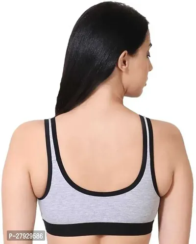 Fancy Black Cotton Blend Solid Non Padded Bras For Women-thumb2