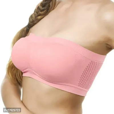 Fancy Pink Cotton Blend Solid Non Padded Bras For Women-thumb3