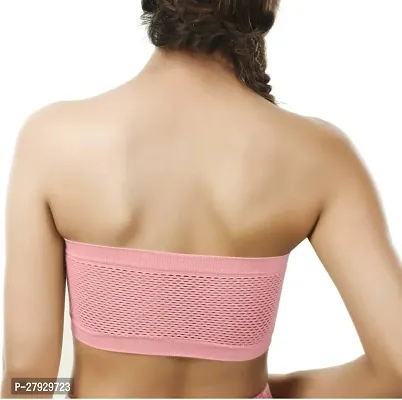 Fancy Pink Cotton Blend Solid Non Padded Bras For Women-thumb2