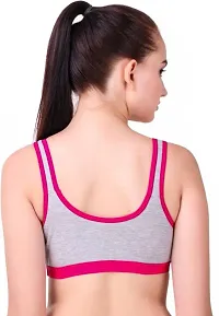 Fancy Pink Cotton Blend Solid Non Padded Bras For Women-thumb1