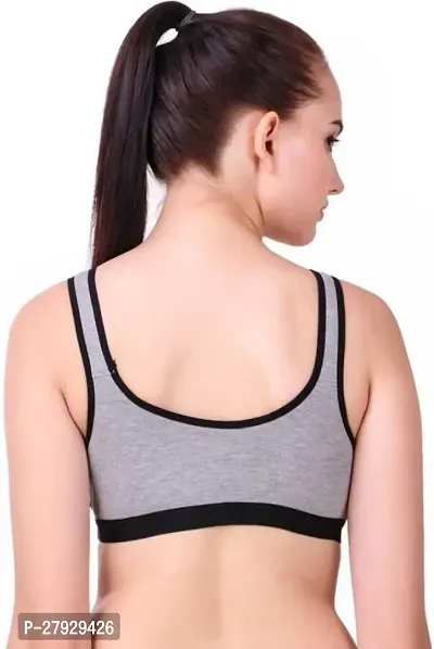 Fancy Black Cotton Blend Solid Non Padded Bras For Women-thumb2