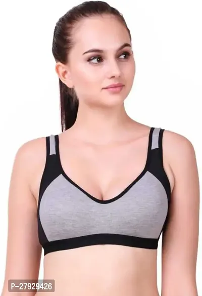 Fancy Black Cotton Blend Solid Non Padded Bras For Women-thumb0