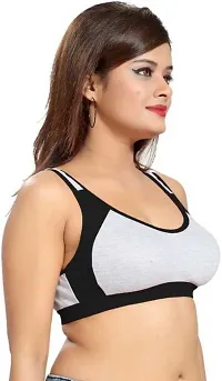 Fancy Black Cotton Blend Solid Non Padded Bras For Women-thumb2