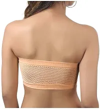 Fancy Beige Cotton Blend Solid Lightly Padded Bras For Women-thumb2