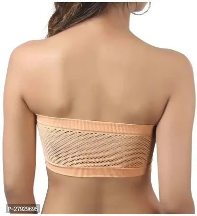 Fancy Beige Cotton Blend Solid Lightly Padded Bras For Women-thumb3