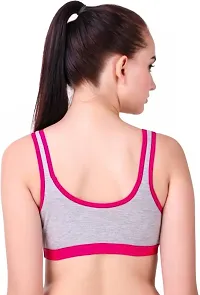 Fancy Pink Cotton Blend Solid Non Padded Bras For Women-thumb1