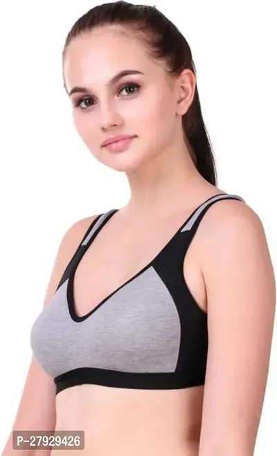 Fancy Black Cotton Blend Solid Non Padded Bras For Women-thumb3