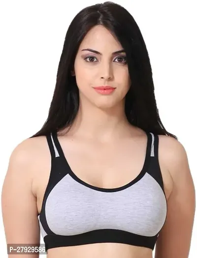 Fancy Black Cotton Blend Solid Non Padded Bras For Women-thumb0