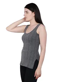 JAGGI Womens Sleeveless Winter Thermal Top (Grey) (M)-thumb4