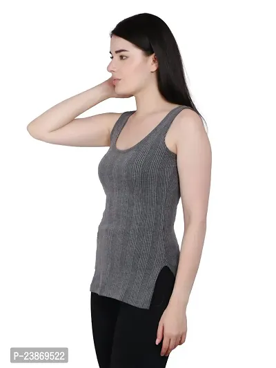 JAGGI Womens Sleeveless Winter Thermal Top (Grey) (M)-thumb5