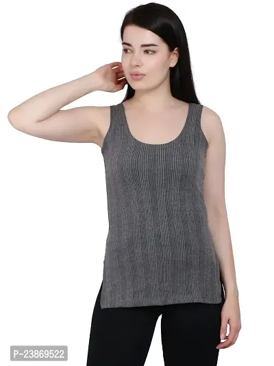 JAGGI Womens Sleeveless Winter Thermal Top (Grey) (M)-thumb0