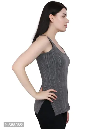 JAGGI Womens Sleeveless Winter Thermal Top (Grey) (M)-thumb4