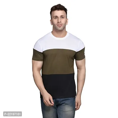 PASS  PLAY Men's T-Shirt, Men's Regular Fit T-Shirt, T-Shirt for Men, Casual T-Shirt for Men, Cotton Blend Half Sleeves (XL, Brown)-thumb4