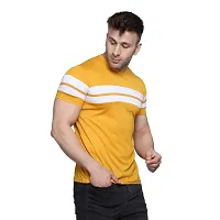 PASS  PLAY Regular Fit Men's T-Shirt, Men's Solid Casual T-Shirt, Cotton Blend Half Sleeves T-Shirt, Solid Men's Round Neck T-Shirt (S, Yellow)-thumb3