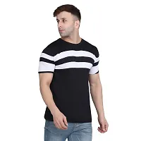 PASS  PLAY Men's T-Shirt, Men Solid T-Shirt, Men's Regular T-Shirt, T-Shirt for Men, Casual T-Shirt for Men (L, Black)-thumb3