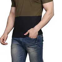 PASS  PLAY Men's T-Shirt, Men's Regular Fit T-Shirt, T-Shirt for Men, Casual T-Shirt for Men, Cotton Blend Half Sleeves (S, Brown)-thumb4