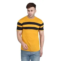 PASS  PLAY Men's T-Shirt, Men Solid T-Shirt, Men's Regular T-Shirt, T-Shirt for Men, Casual T-Shirt for Men (S, Yellow)-thumb1