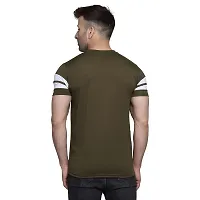 PASS  PLAY Regular Fit Men's T-Shirt, Men's Solid Casual T-Shirt, Cotton Blend Half Sleeves T-Shirt, Solid Men's Round Neck T-Shirt (L, Brown)-thumb4