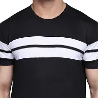 PASS  PLAY Regular Fit Men's T-Shirt, Men's Solid Casual T-Shirt, Cotton Blend Half Sleeves T-Shirt, Solid Men's Round Neck T-Shirt (XL, Black)-thumb4