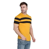 PASS  PLAY Men's T-Shirt, Men Solid T-Shirt, Men's Regular T-Shirt, T-Shirt for Men, Casual T-Shirt for Men (L, Yellow)-thumb3