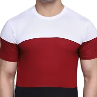 PASS  PLAY Men's T-Shirt, Men's Regular Fit T-Shirt, T-Shirt for Men, Casual T-Shirt for Men, Cotton Blend Half Sleeves (M, Red)-thumb4