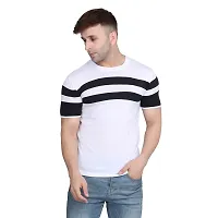 PASS  PLAY Men's T-Shirt, Men Solid T-Shirt, Men's Regular T-Shirt, T-Shirt for Men, Casual T-Shirt for Men (L, White)-thumb1