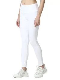 4 Flies Skinny Fit Stretchable High Waist Ankle Length Jeggings for Women(WHT-36_White_36)-thumb1