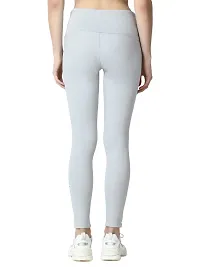 4 Flies Skinny Fit Stretchable High Waist Ankle Length Jeggings for Women(GR-28_Light Grey_28)-thumb3