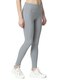 4 Flies Skinny Fit Stretchable High Waist Ankle Length Jeggings for Women(DGR-38_Dark Grey_38)-thumb2