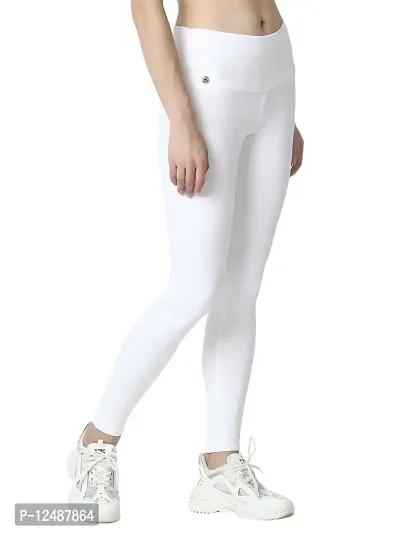 4 Flies Skinny Fit Stretchable High Waist Ankle Length Jeggings for Women(WHT-36_White_36)-thumb3