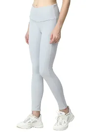 4 Flies Skinny Fit Stretchable High Waist Ankle Length Jeggings for Women(GR-34_Light Grey_34)-thumb2