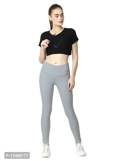 4 Flies Skinny Fit Stretchable High Waist Ankle Length Jeggings for Women(DGR-38_Dark Grey_38)-thumb5