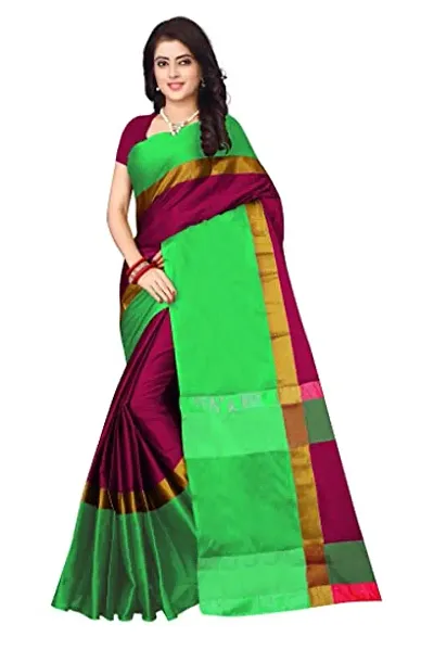 New In Silk Blend Saree without Blouse piece 