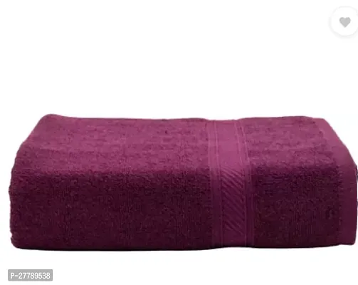 Trendy Maroon Cotton Blend Bath Towels-thumb0