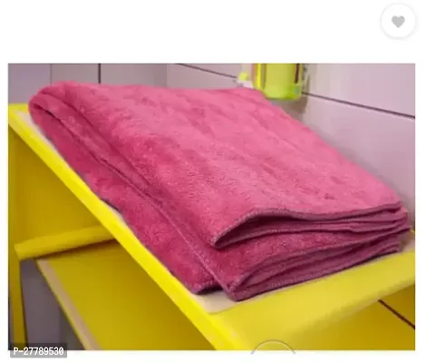 Trendy Pink Cotton Blend Bath Towels